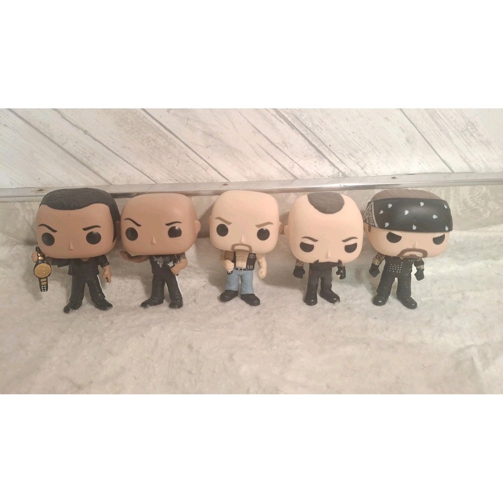 Funko Pop WWE Loose Lot Of 5 Undertaker The Rock Stone Cold Steve Austin No Box